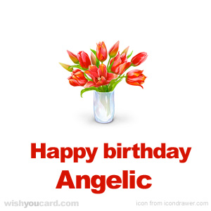 happy birthday Angelic bouquet card
