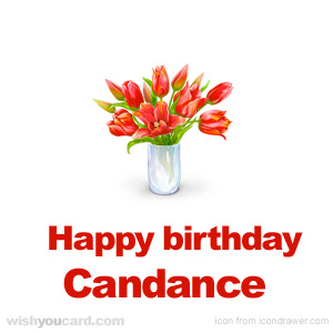 happy birthday Candance bouquet card
