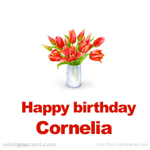 happy birthday Cornelia bouquet card