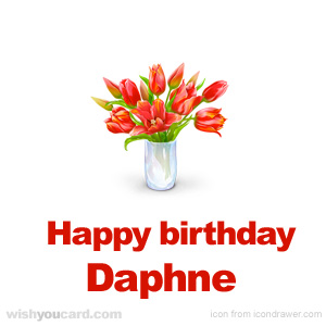 happy birthday Daphne bouquet card