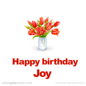 happy birthday Joy bouquet card