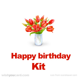 happy birthday Kit bouquet card