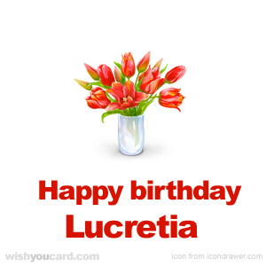 happy birthday Lucretia bouquet card