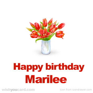happy birthday Marilee bouquet card