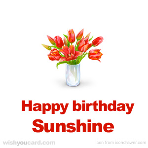 happy birthday Sunshine bouquet card