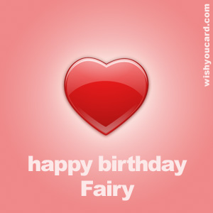 happy birthday Fairy heart card