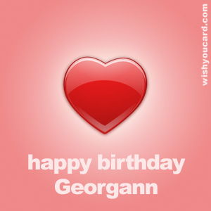 happy birthday Georgann heart card