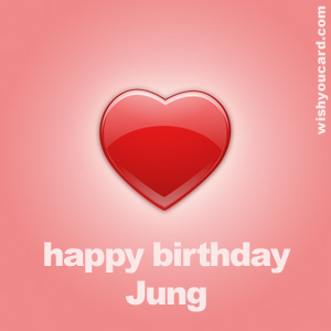 happy birthday Jung heart card