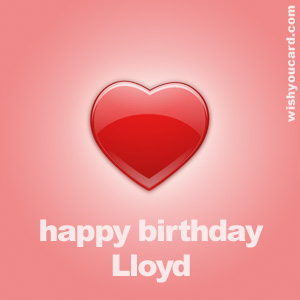 happy birthday Lloyd heart card