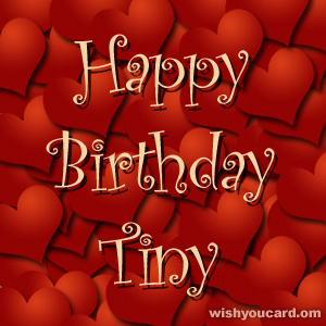 happy birthday Tiny hearts card