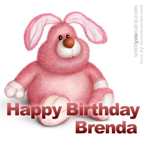 happy birthday Brenda rabbit card