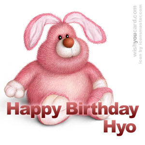 happy birthday Hyo rabbit card