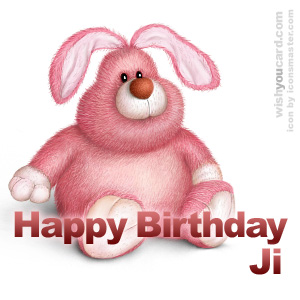 happy birthday Ji rabbit card