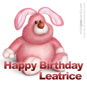 happy birthday Leatrice rabbit card