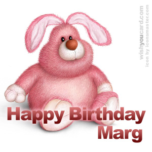 happy birthday Marg rabbit card