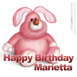 happy birthday Marietta rabbit card