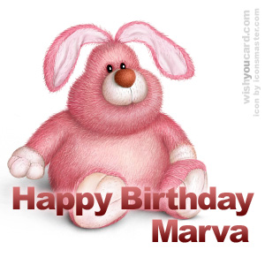 happy birthday Marva rabbit card