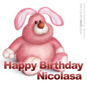 happy birthday Nicolasa rabbit card