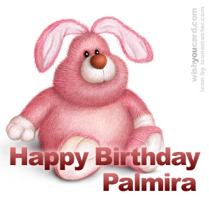 happy birthday Palmira rabbit card