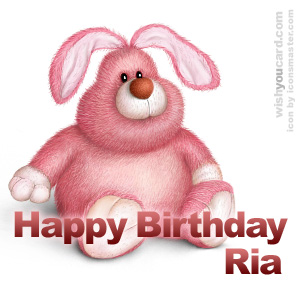 happy birthday Ria rabbit card