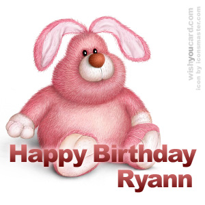 happy birthday Ryann rabbit card