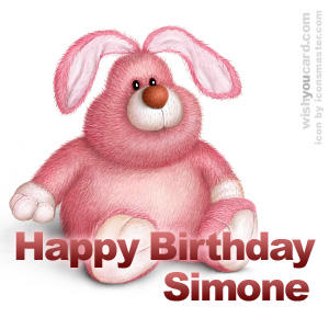 happy birthday Simone rabbit card