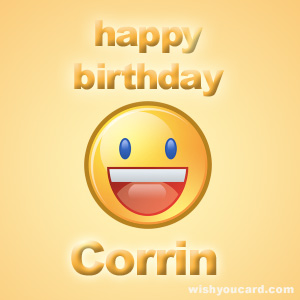happy birthday Corrin smile card
