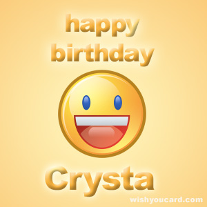 happy birthday Crysta smile card