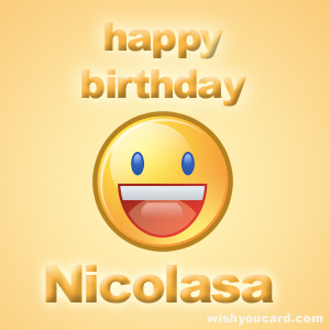 happy birthday Nicolasa smile card