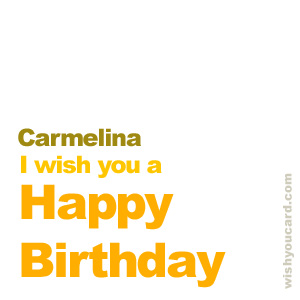 happy birthday Carmelina simple card