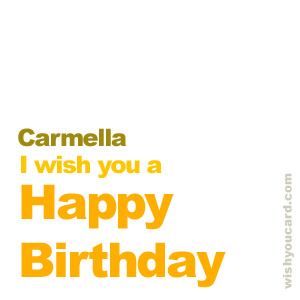 happy birthday Carmella simple card