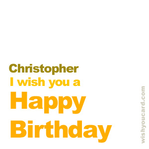 happy birthday Christopher simple card