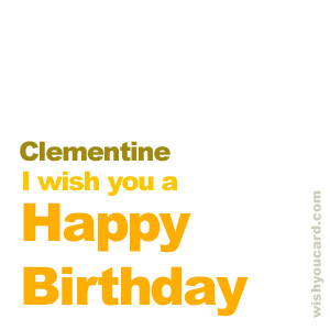 happy birthday Clementine simple card