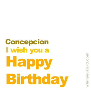 happy birthday Concepcion simple card