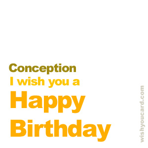happy birthday Conception simple card