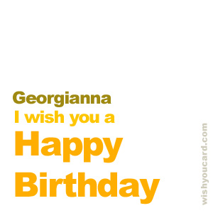 happy birthday Georgianna simple card