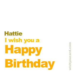 happy birthday Hattie simple card
