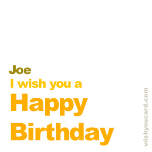 happy birthday Joe simple card