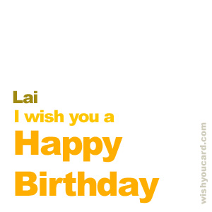 happy birthday Lai simple card