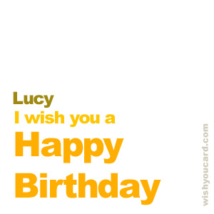 happy birthday Lucy simple card