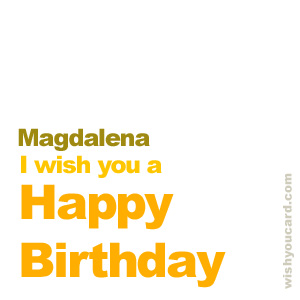 happy birthday Magdalena simple card