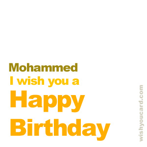 happy birthday Mohammed simple card
