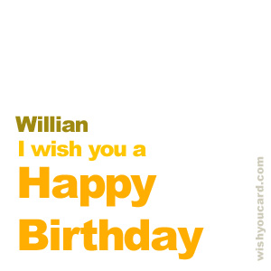 happy birthday Willian simple card